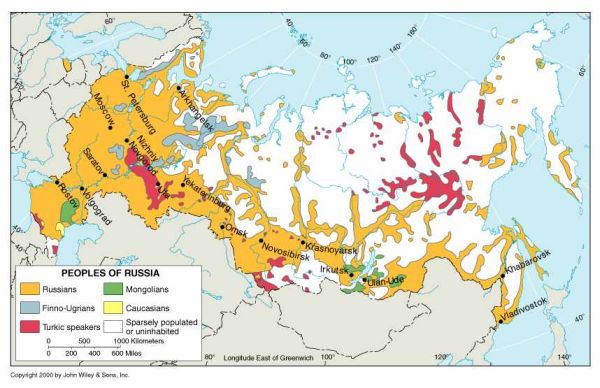 harta etnica a Rusiei